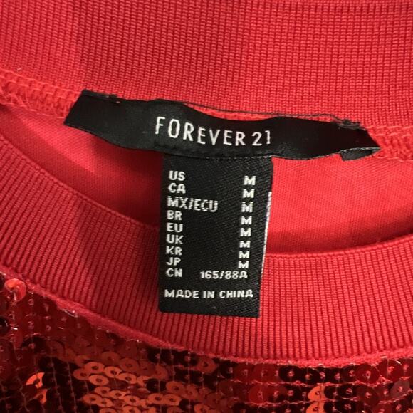 Forever 21 Sequin Varsity Stripe Jersey Tunic 87 Travis Kelce Swiftie Inspo Sz M - Picture 8 of 9